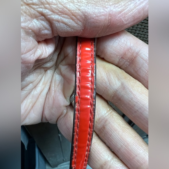 EUC Coach Poppy Flower Scarf Print Red Flight Crossbody - Picture 14 of 15